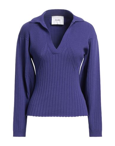 Nude Woman Sweater Purple Size 8 Wool, Acrylic, Polyester