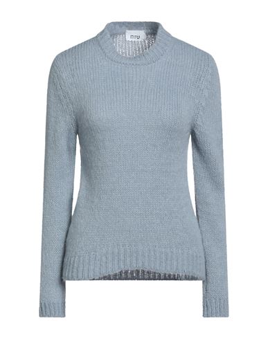 Niū Woman Sweater Pastel Blue Size L Acrylic, Polyamide, Alpaca Wool, Viscose, Metallic Polyester