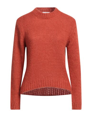 Niū Woman Sweater Brick Red Size Xl Acrylic, Polyamide, Alpaca Wool, Viscose, Metallic Polyester