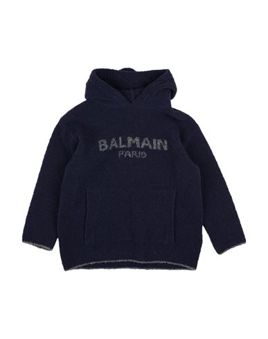 Shop Balmain Toddler Boy Sweater Midnight Blue Size 6 Virgin Wool, Polyamide