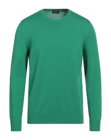 Drumohr Man Sweater Green Size 42 Merino Wool