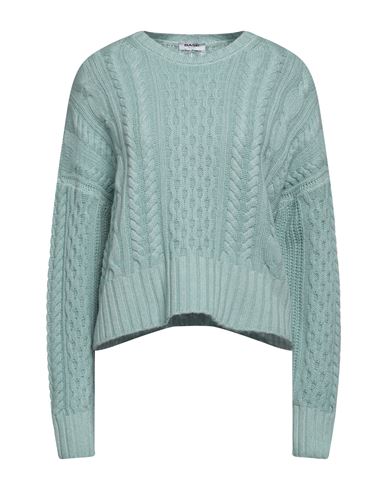 Base Milano Woman Sweater Sky Blue Size 8 Merino Wool, Cashmere In Green