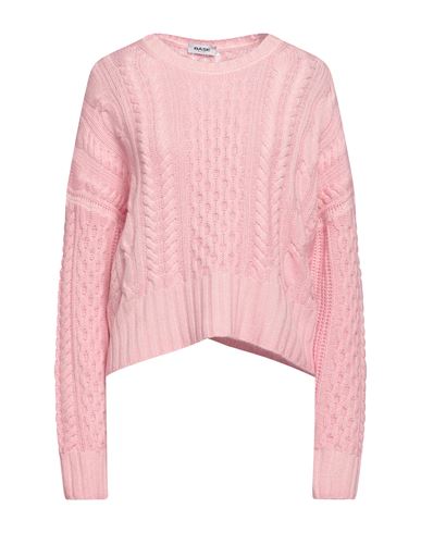 Base Milano Woman Sweater Pink Size 8 Merino Wool, Cashmere