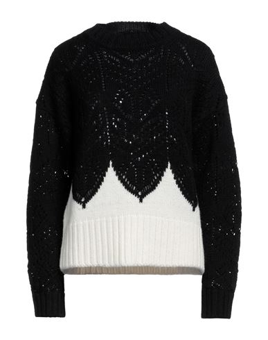 Marella Woman Sweater Black Size L Wool, Alpaca Wool