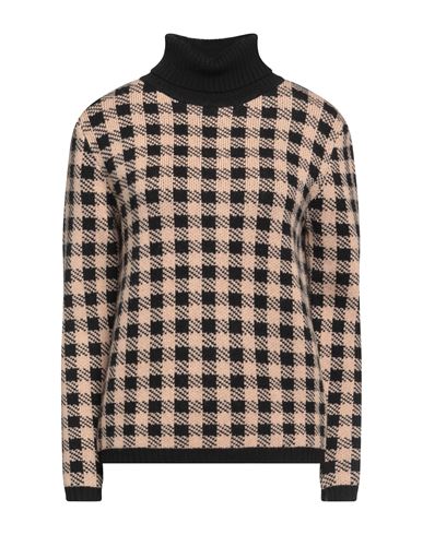 Alessandro Aste Woman Turtleneck Sand Size L Wool, Cashmere In Beige