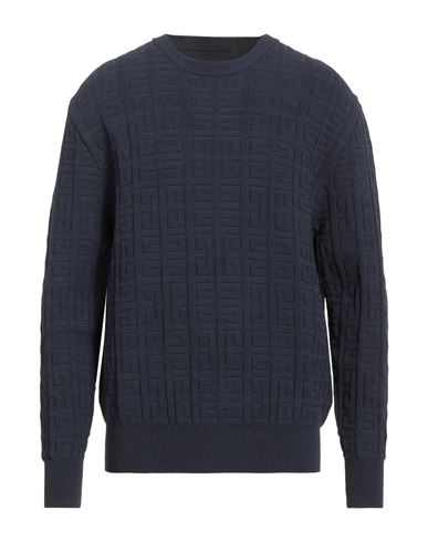 Givenchy Man Sweater Slate Blue Size L Viscose, Polyamide, Polyester, Elastane In Blue