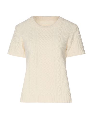 Aspesi Woman Sweater Ivory Size 8 Virgin Wool In White