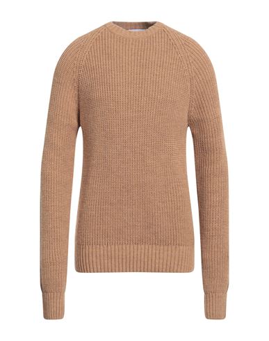 Manuel Ritz Man Sweater Tan Size Xxl Acrylic, Wool, Viscose, Alpaca Wool In Brown