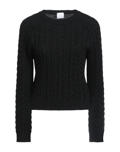Merci .., Woman Sweater Black Size L Wool, Acrylic, Alpaca Wool