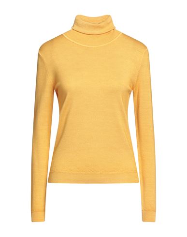 Shop Aspesi Woman Turtleneck Ocher Size 10 Wool In Yellow