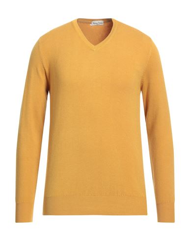 Cashmere Company Man Sweater Ocher Size 36 Wool, Cashmere, Elastane In Yellow