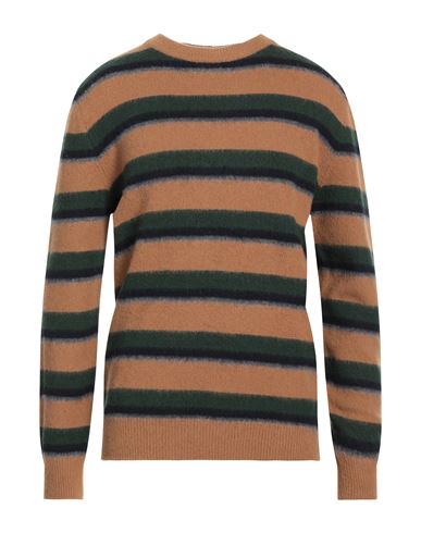 Aspesi Man Sweater Camel Size 42 Virgin Wool In Beige