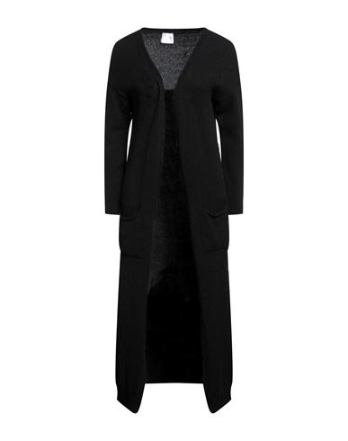 Anonyme Designers Woman Cardigan Black Size 10 Polyacrylic, Polyamide, Wool, Metallic Fiber, Elastan