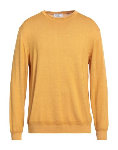 Bellwood Man Sweater Mustard Size 44 Cotton In Yellow