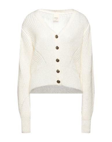 Revise Woman Cardigan Ivory Size S Acrylic, Mohair Wool, Polyamide In White
