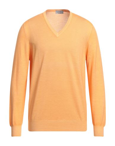 Gran Sasso Man Sweater Ocher Size 42 Virgin Wool In Orange