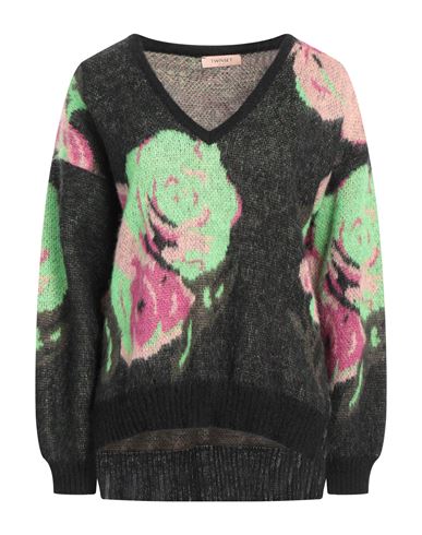 Twinset Woman Sweater Black Size L Acrylic, Polyamide, Mohair Wool