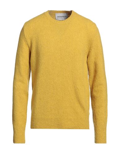 Amaranto Man Sweater Mustard Size M Wool, Cashmere, Nylon In Yellow