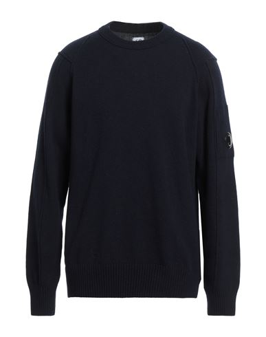 C.p. Company C. P. Company Man Sweater Navy Blue Size 46 Wool, Polyamide In Navy Blue