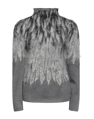 Alberta Ferretti Woman Turtleneck Grey Size 4 Virgin Wool, Mohair Wool, Polyamide