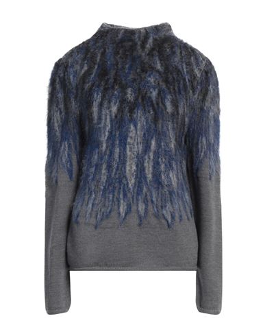 Alberta Ferretti Woman Turtleneck Blue Size 6 Virgin Wool, Mohair Wool, Polyamide