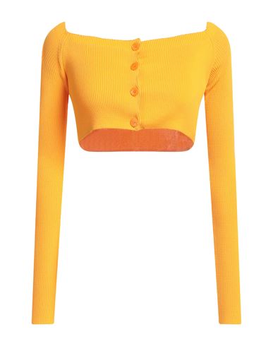 Low Classic Woman Cardigan Orange Size M Rayon, Nylon