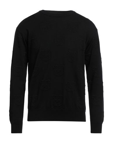 Shop Moschino Man Sweater Black Size 44 Virgin Wool