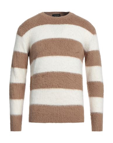 Roberto Collina Man Sweater Camel Size 44 Cotton, Nylon, Elastane In Beige