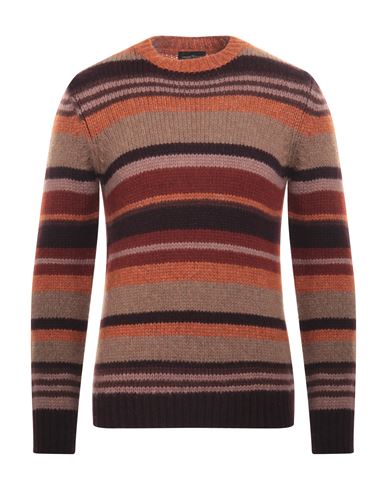 Roberto Collina Man Sweater Burgundy Size 38 Baby Alpaca Wool, Nylon, Wool In Red