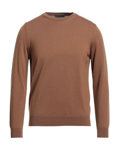 Shop +39 Masq Man Sweater Brown Size 40 Merino Wool