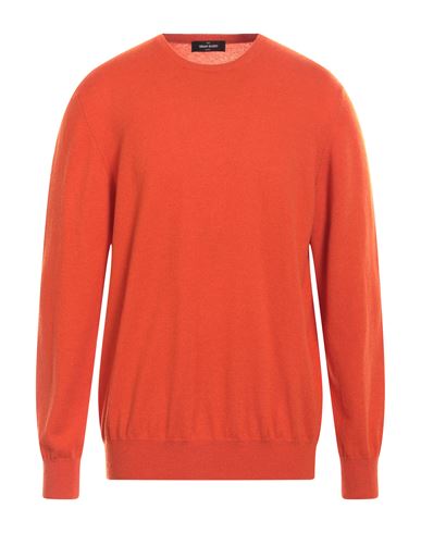 Gran Sasso Man Sweater Orange Size 46 Cashmere