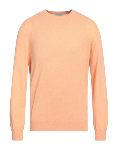 Gran Sasso Man Sweater Apricot Size 46 Cashmere In Orange
