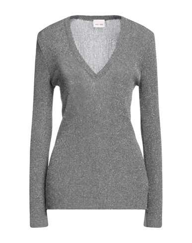 Viki-and Woman Sweater Grey Size 6 Viscose, Polyester, Metallic Polyester
