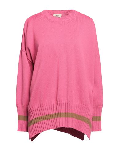 Akep Woman Sweater Fuchsia Size 4 Wool, Acrylic In Pink
