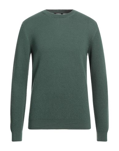 +39 Masq Man Sweater Dark Green Size 36 Merino Wool In Sage Green