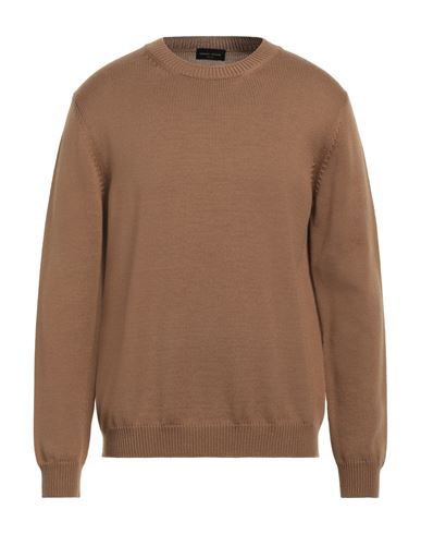 Shop Roberto Collina Man Sweater Camel Size 42 Merino Wool In Beige