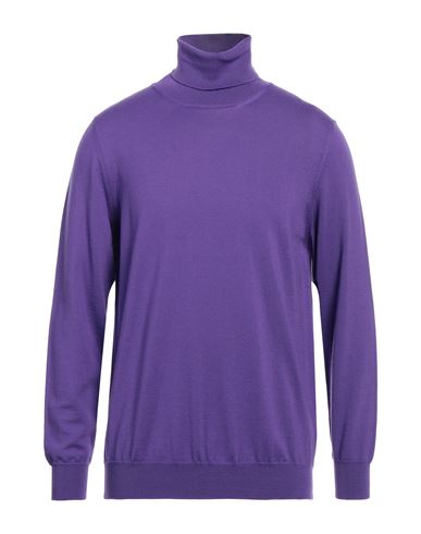 +39 Masq Man Turtleneck Light Purple Size 42 Merino Wool