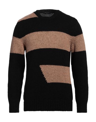 Roberto Collina Man Sweater Black Size 42 Baby Alpaca Wool, Nylon, Wool In Black