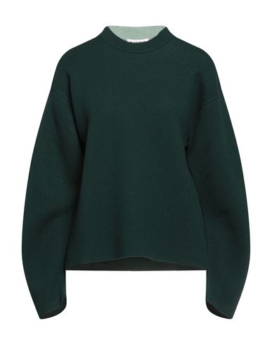 Jil Sander Woman Sweater Dark Green Size 6 Virgin Wool, Cashmere, Polyamide