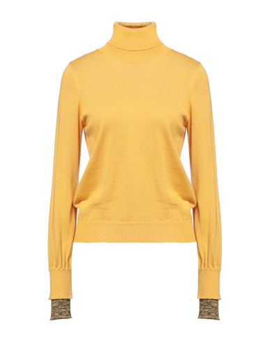 Tela Woman Turtleneck Ocher Size S Wool, Acrylic In Yellow