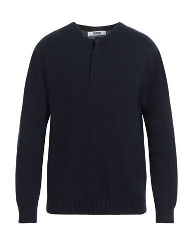 Mauro Grifoni Man Sweater Black Size 42 Cashmere In Blue