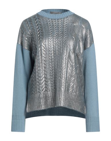 D-exterior D. Exterior Woman Sweater Light Grey Size L Wool, Silk, Cashmere