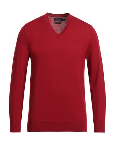 Polo Ralph Lauren Man Sweater Red Size Xxl Merino Wool
