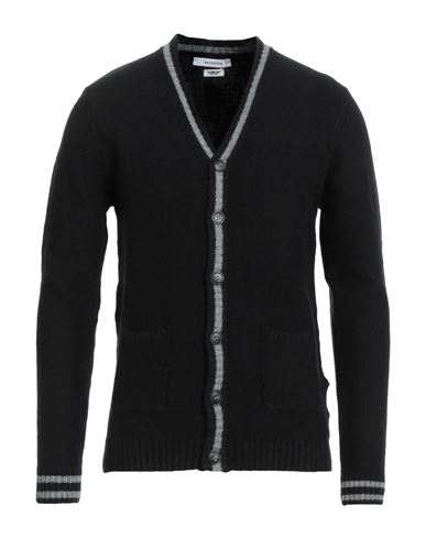 Gazzarrini Man Cardigan Midnight Blue Size M Cotton, Acrylic, Polyester, Elastane In Black