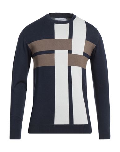 Hamaki-ho Man Sweater Navy Blue Size Xxl Viscose, Nylon