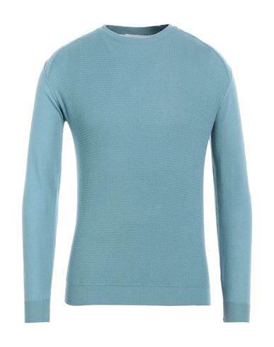 Gazzarrini Man Sweater Turquoise Size L Polyester, Acrylic, Nylon, Merino Wool In Blue
