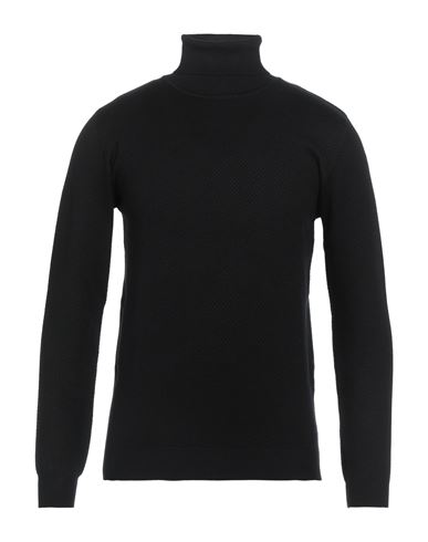 Sseinse Man Turtleneck Black Size Xxl Viscose, Polyamide In Black