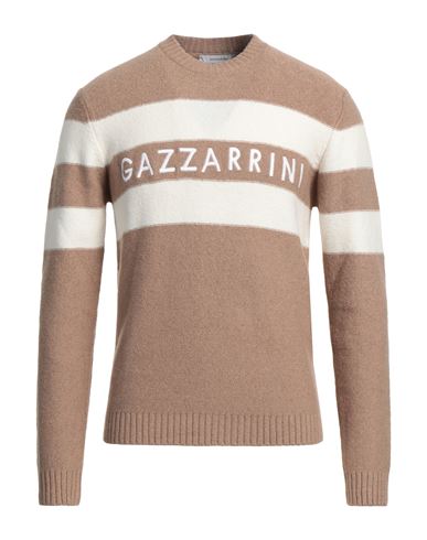 Gazzarrini Man Sweater Beige Size L Cotton, Acrylic, Polyester, Elastane