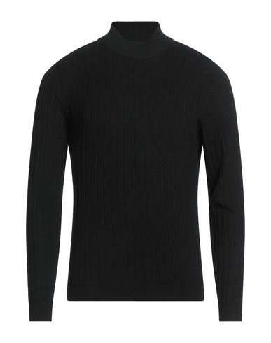 Gazzarrini Man Turtleneck Black Size Xxl Polyester, Acrylic, Nylon, Wool