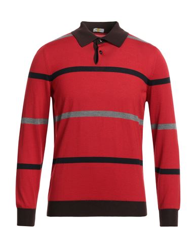 Svevo Man Sweater Red Size 40 Virgin Wool, Silk